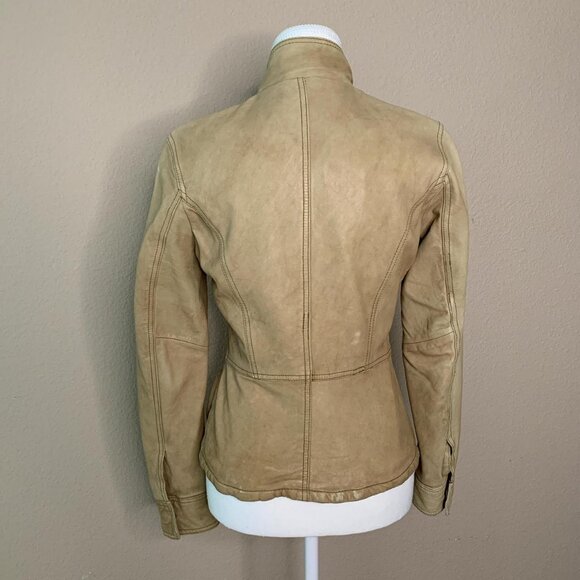Vince Tan Faux Leather Moto Jacket – Size XS - Picture 2 of 5